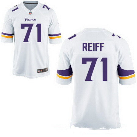 Men's Minnesota Vikings #71 Riley Reiff White Nike NFL Stitched Elite Jersey