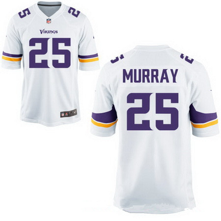 Men's Minnesota Vikings #25 Latavius Murray White Nike NFL Stitched Elite Jersey