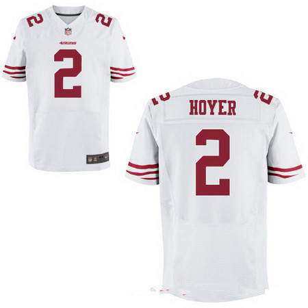 Men's New York Giants #2 Brian Hoyer White Nike Stitched Elite Jersey