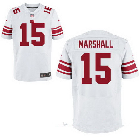 Men's New York Giants #15 Brandon Marshall White Nike Stitched Elite Jersey