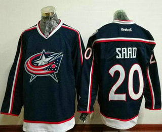Men's Stitched NHL Columbus Blue Jackets #20 Brandon Saad Navy Blue Home Reebok Hockey Jersey