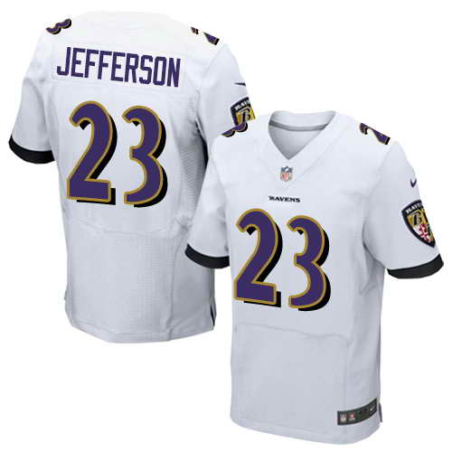 Nike Stitched Ravens #23 Tony Jefferson White Men's NFL New Elite Jersey
