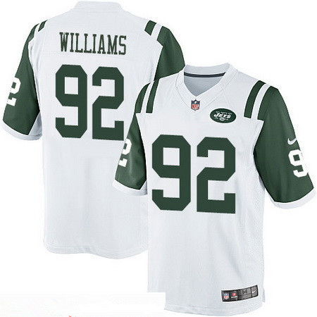 Men's Stitched New York Jets #92 Leonard Williams White Stitched NFL Nike Game Jersey