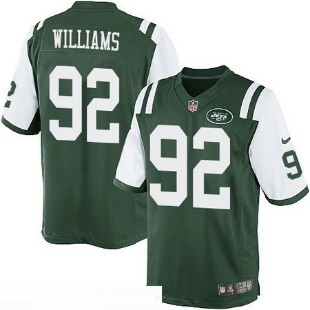 Men's Stitched New York Jets #92 Leonard Williams Green Team Color Stitched NFL Nike Game Jersey