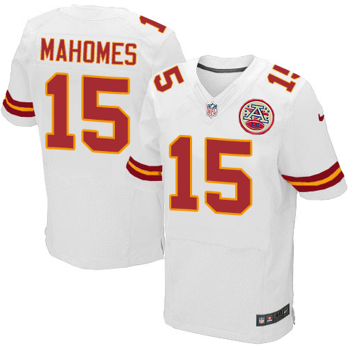 Nike Kansas Chiefs #15 Patrick Mahomes II Stitched White Men's Elite Jersey