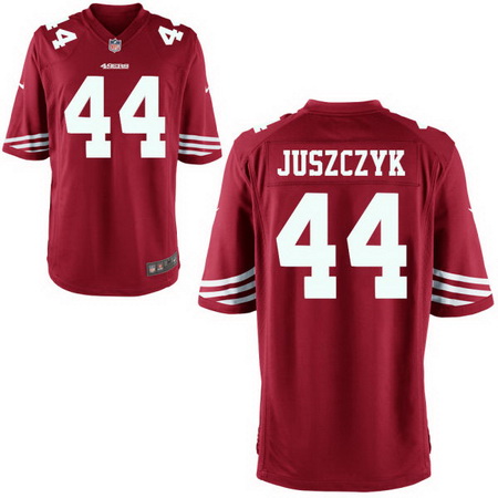 Men's Stitched 2017 NFL Draft San Francisco 49ers #44 Kyle Juszczyk Scarlet Red Team Color NFL Nike Game Jersey
