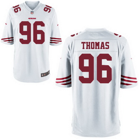 Men's Stitched 2017 NFL Draft San Francisco 49ers #96 Solomon Thomas White NFL Nike Game Jersey