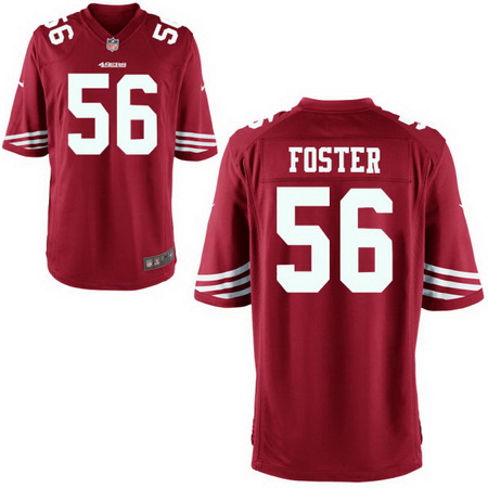 Men's Stitched 2017 NFL Draft San Francisco 49ers #56 Reuben Foster Scarlet Red Team Color NFL Nike Game Jersey