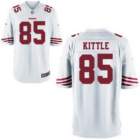 Men's Stitched 2017 NFL Draft San Francisco 49ers #85 George Kittle White NFL Nike Game Jersey