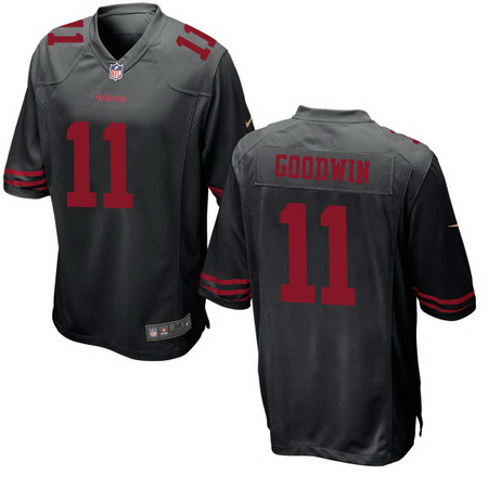 Men's Stitched 2017 NFL Draft San Francisco 49ers #11 Marquise Goodwin Black NFL Nike Game Jersey