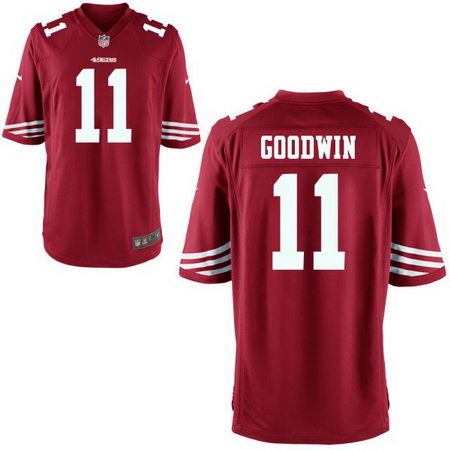 Men's Stitched 2017 NFL Draft San Francisco 49ers #11 Marquise Goodwin Red Team Color NFL Nike Game Jersey