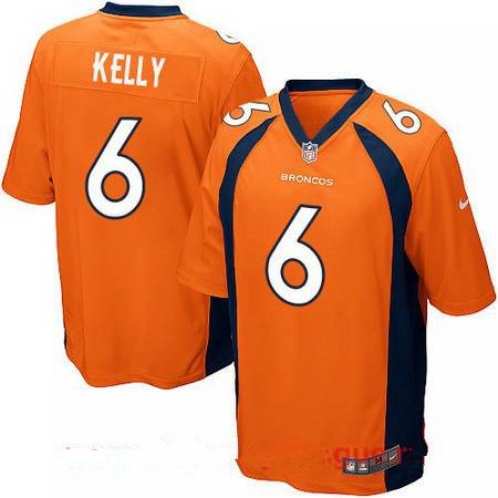 Men's Stitched Denver Broncos #6 Chad Kelly Orange Nike Elite Jersey