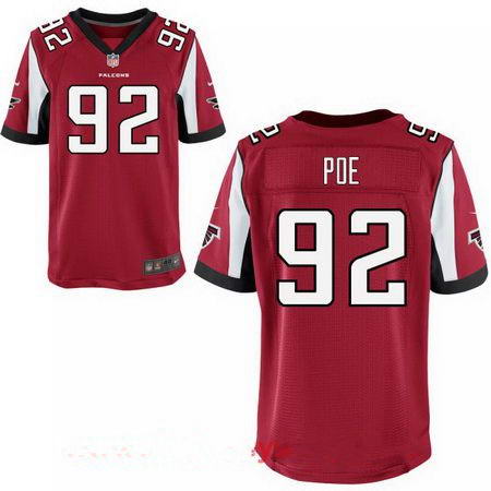 Men's Atlanta Falcons #92 Dontari Poe Stitched Red Nike Elite Jersey