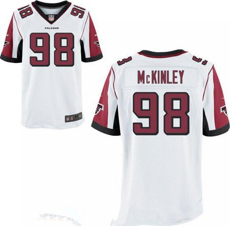 Men's 2017 NFL Draft Atlanta Falcons #98 Takkarist McKinley Stitched White Nike Elite Jersey