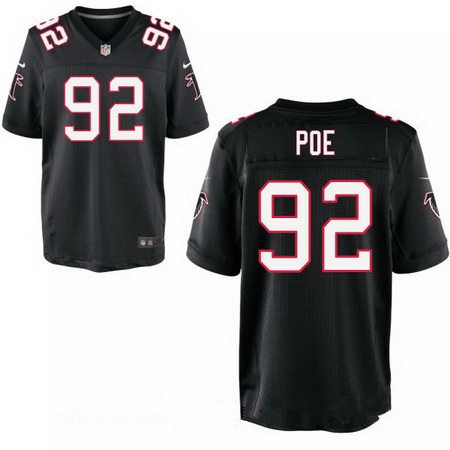 Men's Atlanta Falcons #92 Dontari Poe Stitched Black Alternate Nike Elite Jersey