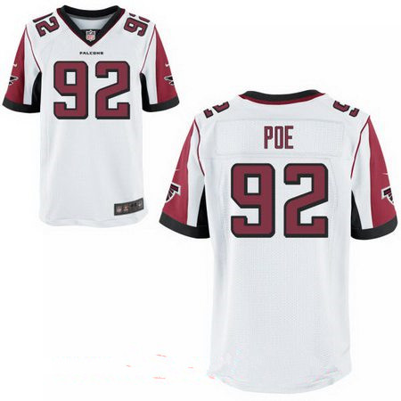 Men's Atlanta Falcons #92 Dontari Poe Stitched White Nike Elite Jersey