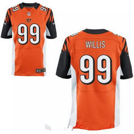 Men's 2017 NFL Draft Cincinnati Bengals #99 Jordan Willis Stitched Orange Nike Elite Jersey