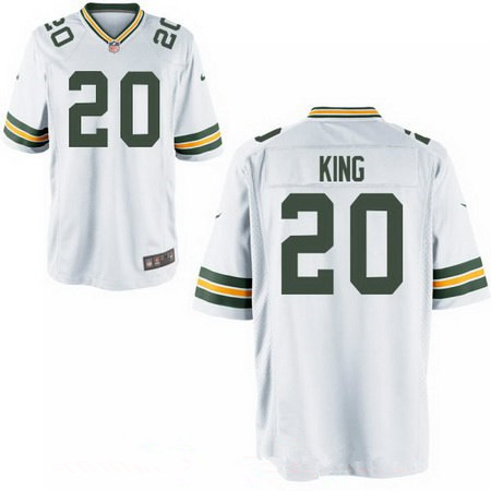 Men's 2017 NFL Draft Green Bay Packers #20 Kevin King Stitched White Nike Elite Jersey