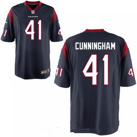 Men's 2017 NFL Draft Houston Texans #41 Zach Cunningham Stitched Navy Blue Nike Elite Jersey