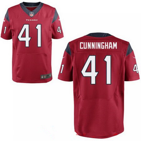 Men's 2017 NFL Draft Houston Texans #41 Zach Cunningham Stitched Red Nike Elite Jersey