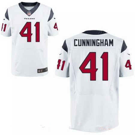 Men's 2017 NFL Draft Houston Texans #41 Zach Cunningham Stitched White Nike Elite Jersey