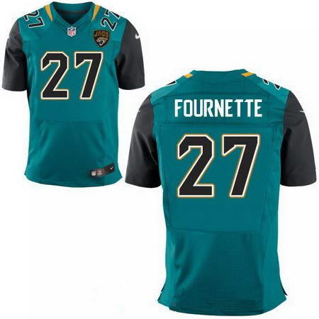 Men's 2017 NFL Draft Jacksonville Jaguars #27 Leonard Fournette Stitched NFL Teal Green Team Color Nike Elite Jersey