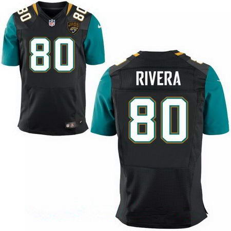 Men's Jacksonville Jaguars #80 Mychal Rivera Stitched Black Nike Elite Jersey