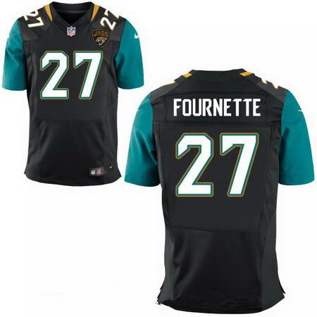 Men's 2017 NFL Draft Jacksonville Jaguars #27 Leonard Fournette Stitched Black Nike Elite Jersey