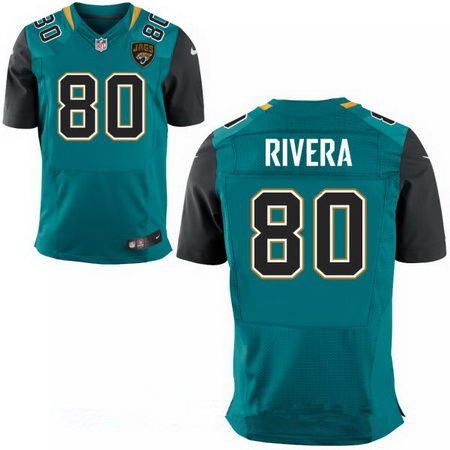 Men's Jacksonville Jaguars #80 Mychal Rivera Stitched NFL Teal Green Team Color Nike Elite Jersey