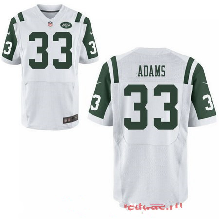 Men's 2017 NFL Draft New York Jets #33 Jamal Adams Stitched White Nike Elite Jersey