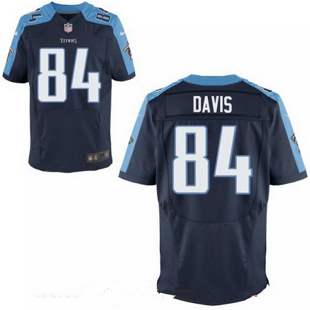 Men's 2017 NFL Draft Tennessee Titans #84 Corey Davis Stitched Navy Blue Nike Elite Jersey