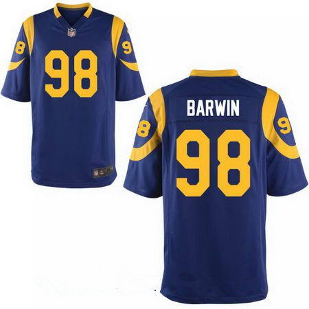 Men's Los Angeles Rams #98 Connor Barwin Stitched Royal Blue Alternate Nike Elite Jersey