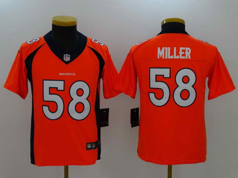 Youth Denver Broncos #58 Von Miller Orange Vapor Untouchable Nike Limited Stitched Jersey