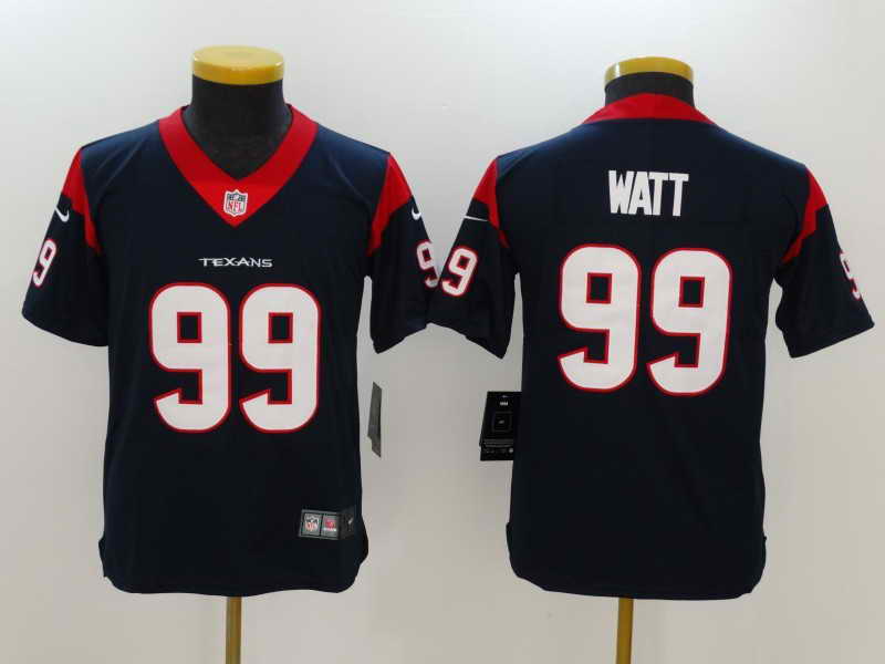 Youth Huston Texans #99 J.J. Watt Navy Vapor Untouchable Player Nike Limited Stitched Jersey
