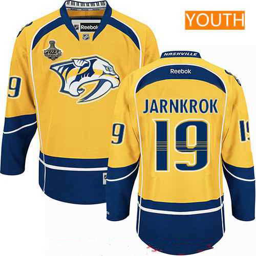 Youth Nashville Predators #19 Calle Jarnkrok Yellow 2017 Stanley Cup Finals Stitched NHL Jersey