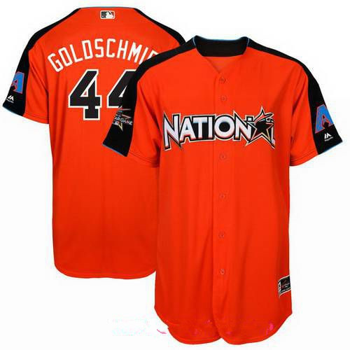 Men's Arizona Diamondbacks #44 Paul Goldschmidt National League Majestic Orange 2017 MLB All-Star Game Authentic Home Run Derby Jersey