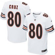 Men's Chicago Bears #80 Victor Cruz White Stitched Elite Jersey