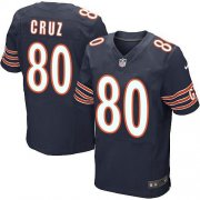 Men's Chicago Bears #80 Victor Cruz Navy Blue Stitched Elite Jersey