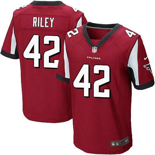 Men's Nike Atlanta Falcons #42 Duke Riley Red Stitched NFL Elite Jersey
