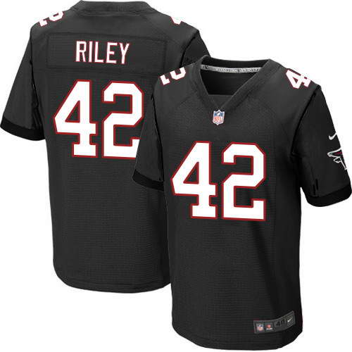Men's Nike Atlanta Falcons #42 Duke Riley Black Alternate Stitched NFL Elite Jersey