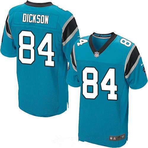 Men's Nike Carolina Panthers #84 Ed Dickson Blue Stitched NFL Elite Jersey