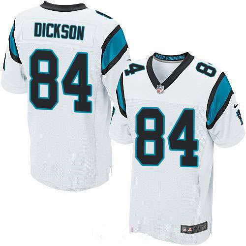 Men's Nike Carolina Panthers #84 Ed Dickson White Stitched NFL Elite Jersey