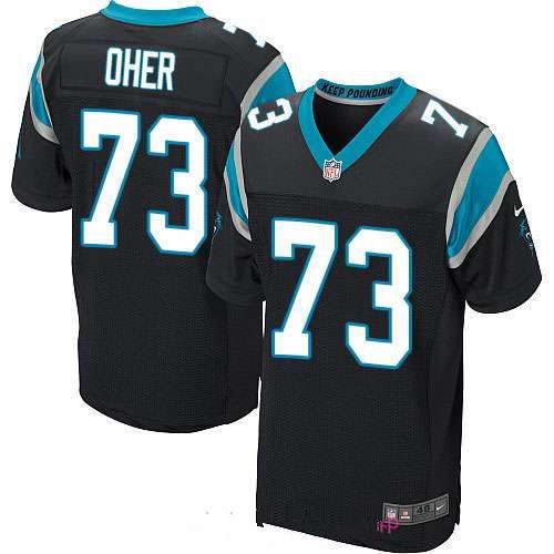 Men's Nike Carolina Panthers #73 Michael Oher Black Team Color Stitched NFL Elite Jersey