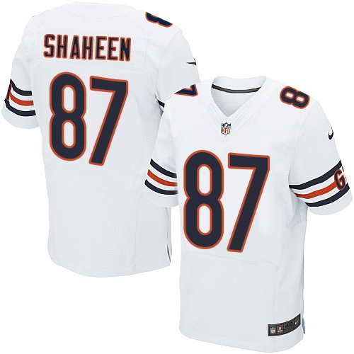Men's Nike Chicago Bears #87 Adam Shaheen White Stitched NFL Elite Jersey