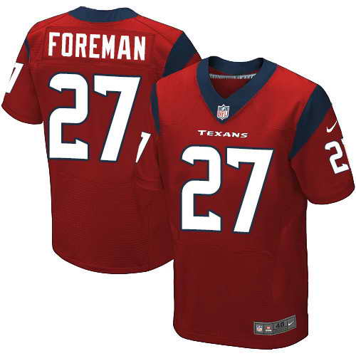 Men's Nike Houston Texans #27 D'Onta Foreman Red Alternate Stitched NFL Elite Jersey