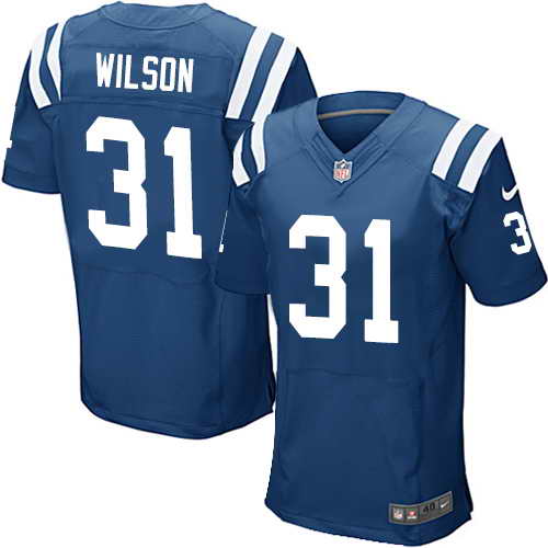 Men's Nike Indianapolis Colts #31 Quincy Wilson Royal Blue Team Color Stitched NFL Elite Jersey