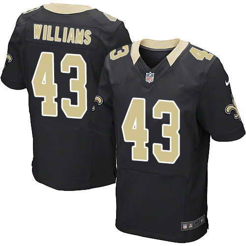 Men's Nike New Orleans Saints #43 Marcus Williams Black Team Color Stitched NFL Elite Jersey