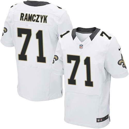 Men's Nike New Orleans Saints #71 Ryan Ramczyk White Stitched NFL Elite Jersey