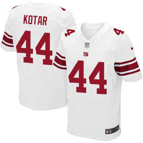 Men's Nike New York Giants #44 Doug Kotar White Stitched NFL Elite Jersey