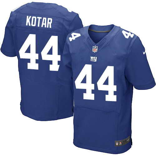 Men's Nike New York Giants #44 Doug Kotar Royal Blue Team Color Stitched NFL Elite Jersey